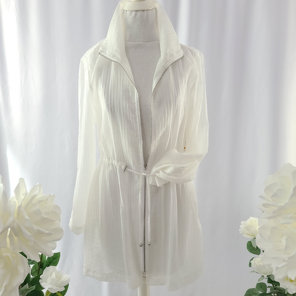 *SOLD* Transparent Tie at Waist Jacket - Picture 5 of 7